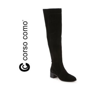 Corso Como Women's Black Suede Tall Riding Boots Booties Shoes Size: 6 M